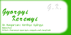 gyorgyi kerenyi business card